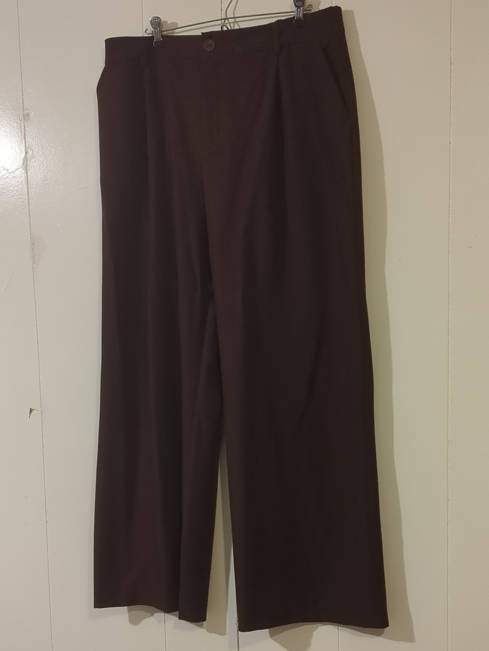 stradivarius Dark Red Brown Wide-Leg Trousers